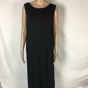 NEW J JILL Full Length Black Sleeveless Dress 1X